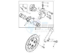 XN TEO'S 125 drawing FRONT BRAKE CALIPER