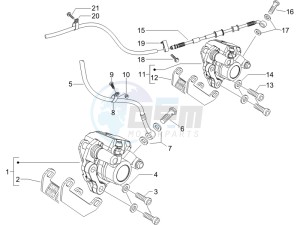 Runner 125 VX 4t SC e3 (UK) UK drawing Brakes hose  - Calipers