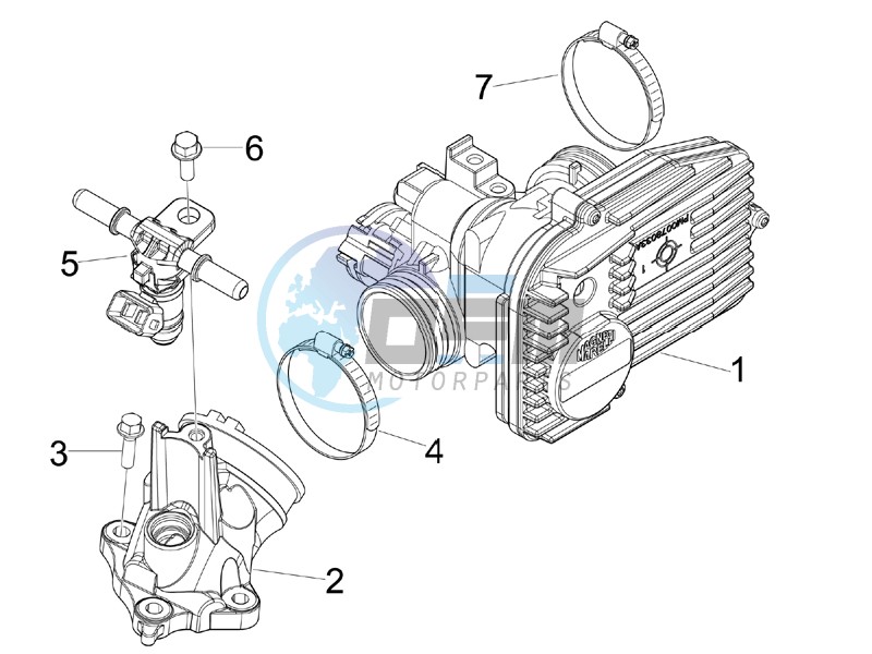 Throttle body - Injector - Union pipe