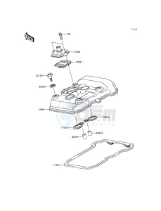 NINJA 300 EX300AEFA XX (EU ME A(FRICA) drawing Cylinder Head Cover