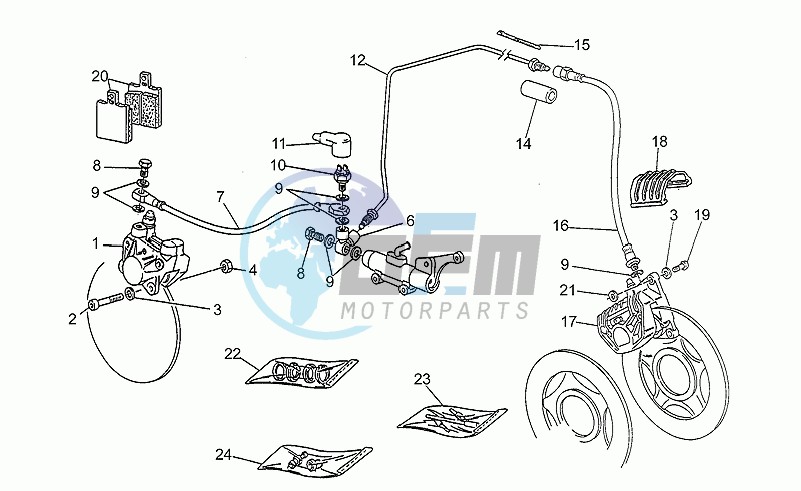 Front/rear brake system