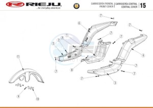 HOBBY-BYE-BIKE-EURO4-BLACK drawing CENTRAL COVERS - FRONT COVERS