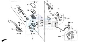 VFR800 drawing FR. BRAKE MASTER CYLINDER (VFR800A)