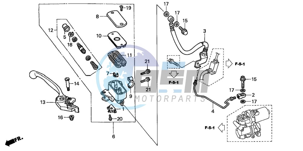 FR. BRAKE MASTER CYLINDER (VFR800A)