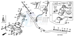 XL1000VA9 Europe Direct - (ED / ABS) drawing HANDLE PIPE/TOP BRIDGE