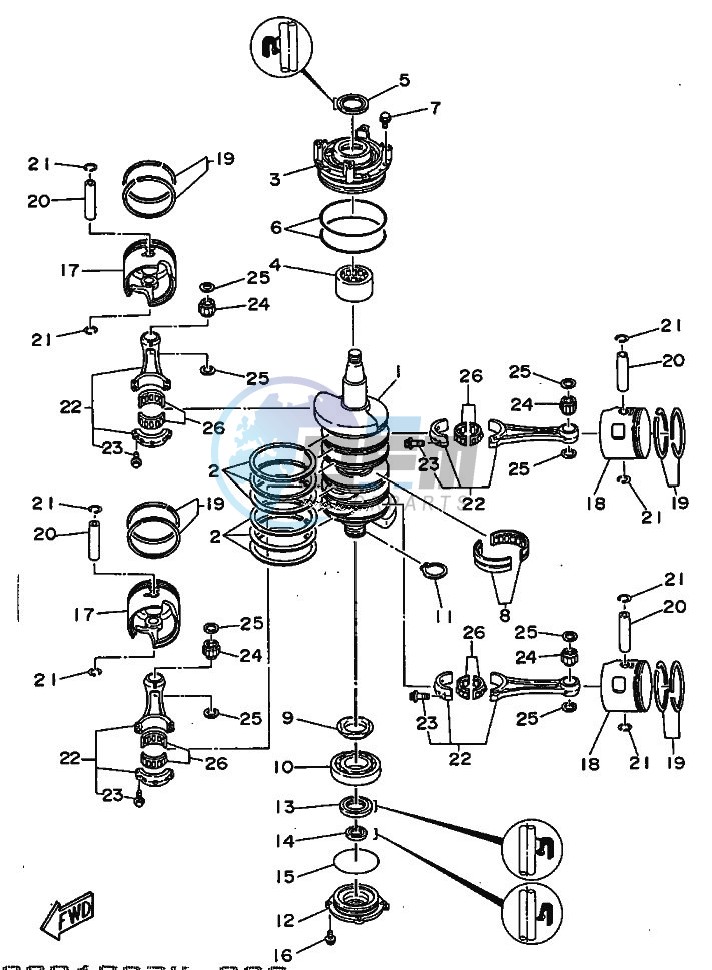 CRANKSHAFT--PISTON