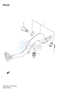 RM-Z450 (E3) drawing BRAKE PEDAL