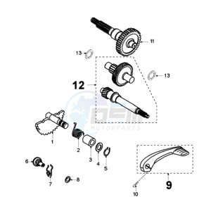 LUDIX 10 V ONE drawing DRIVE SHAFTS / KICKSTARTER