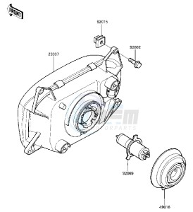 ZX 600 A [NINJA 600] (A3) [NINJA 600] drawing HEADLIGHT