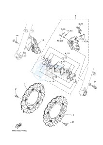 MT07 700 (1WS7 1WS9) drawing FRONT BRAKE CALIPER