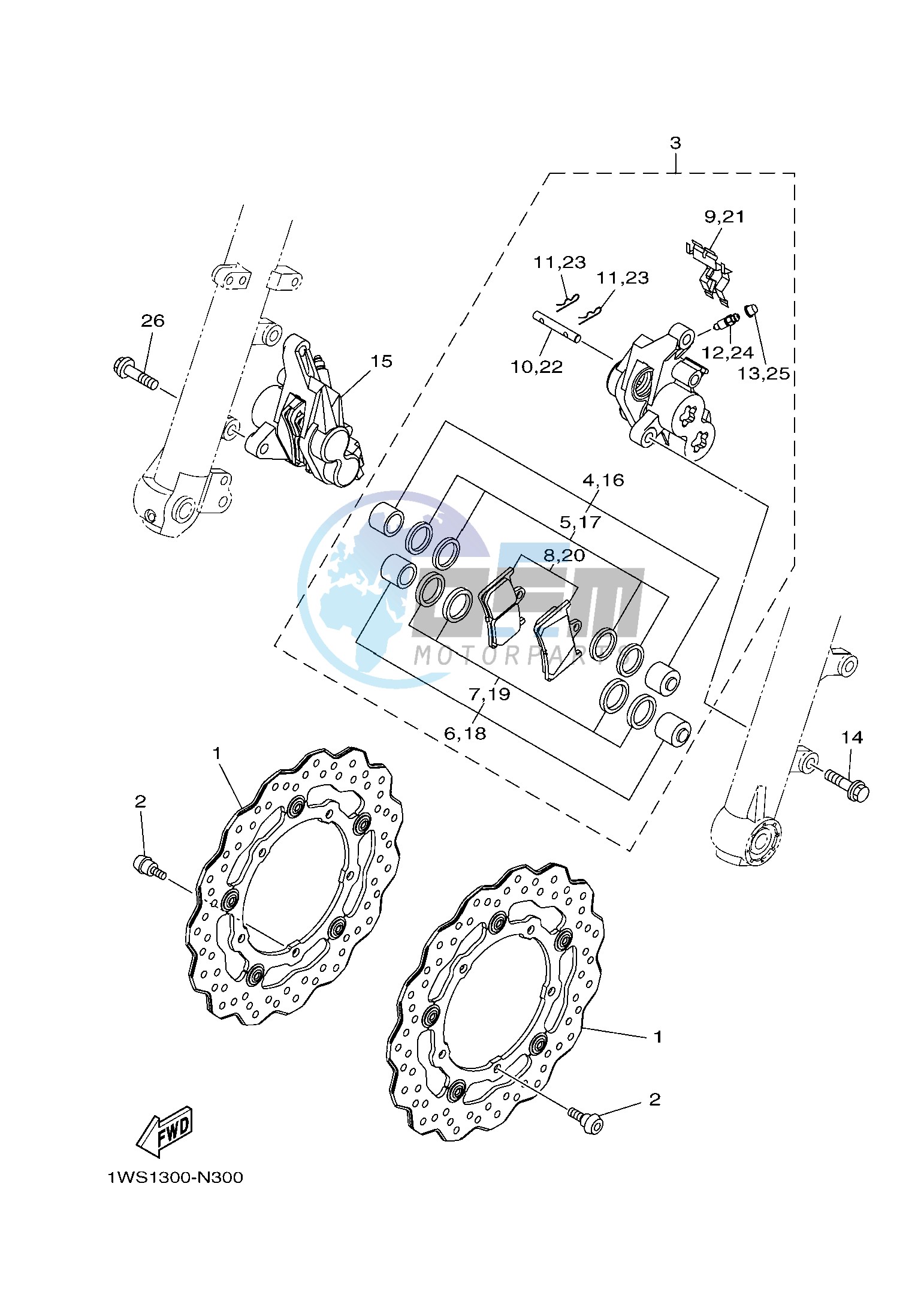 FRONT BRAKE CALIPER