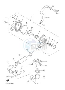 XJ6N 600 XJ6-N (NAKED) (B611 B612) drawing WATER PUMP