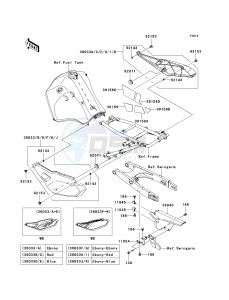 KL 650 E [KLR650] (E8F-E9F) E9F drawing SIDE COVERS_CHAIN COVER