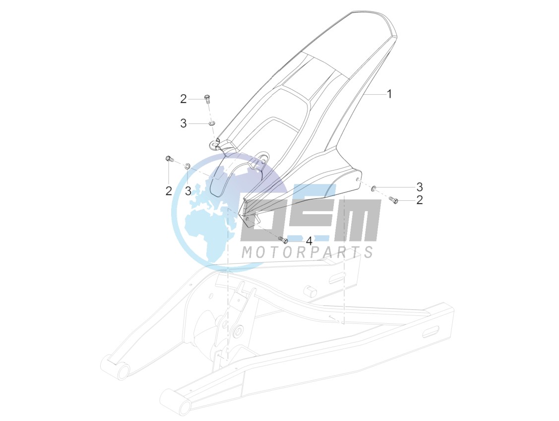 Rear mudguard