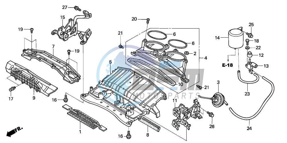 AIR INTAKE DUCT/SOLENOID VALVE (CBR1000RR4/5)