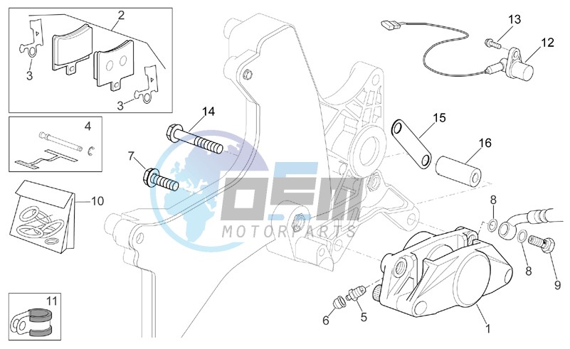 Rear caliper