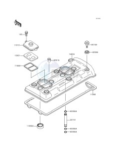 ZX 900 B [NINJA ZX-9R] (B4) [NINJA ZX-9R] drawing CYLINDER HEAD COVER