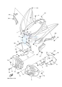 YFM250R RAPTOR 250 (33B8) drawing REAR FENDER