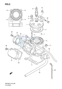 RM125 (E19) drawing CYLINDER