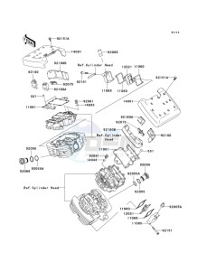 VN 1500 B [VULCAN 88 SE] (B1-B3) N7F drawing CYLINDER HEAD COVER