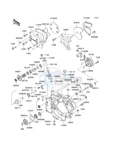 KMX 125 A [KMX 125] (A12-A14) [KMX 125] drawing ENGINE COVER-- S- -