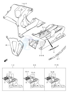 GSX-R600 (E2) drawing UNDER COWLING (MODEL K4)