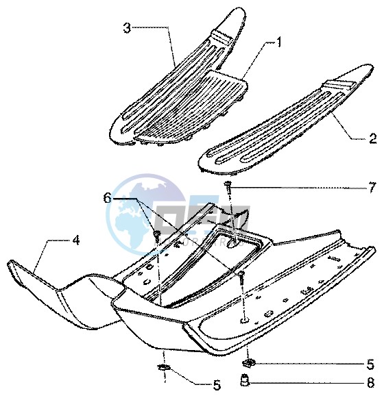 Footrest-rubber mats