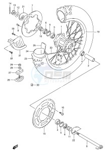 RMX250 (E1) drawing REAR WHEEL