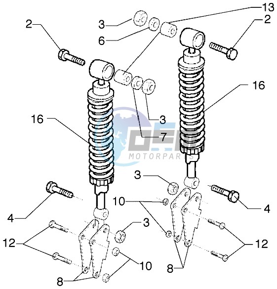 Rear shock absorbers