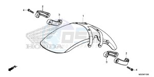 CB1100NAH UK - (E) drawing FRONT FENDER (CB1100NA/ NAD)