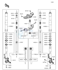 Z1000SX_ABS ZX1000MGF FR GB XX (EU ME A(FRICA) drawing Front Fork