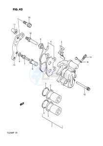 TS200R (E4) drawing FRONT CALIPER