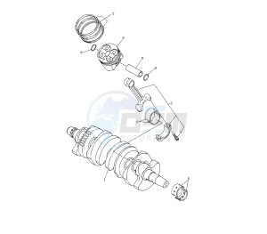 XJ6-FA DIVERSION ABS 600 drawing CRANKSHAFT AND PISTON