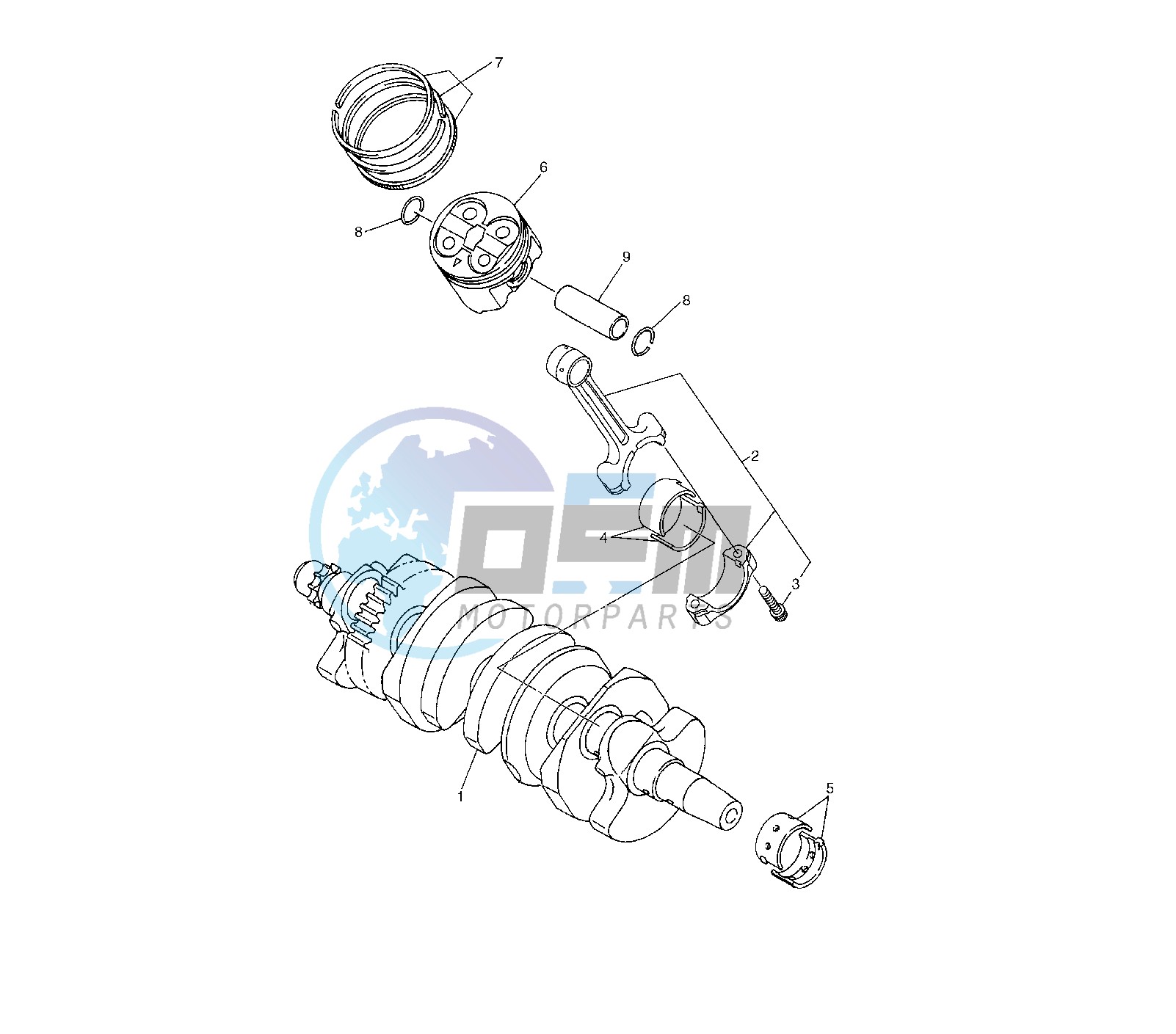 CRANKSHAFT AND PISTON