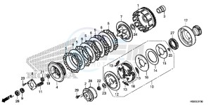 TRX250TEG TRX250T Europe Direct - (ED) drawing CLUTCH