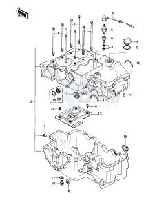 KZ 400 A B (A1-B2) drawing CRANKCASE