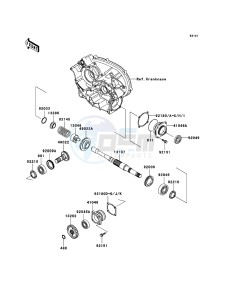 KFX700 KSV700B8F EU drawing Front Bevel Gear