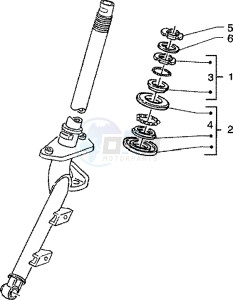 Zip 125 4T drawing Teering bearing ball tracks