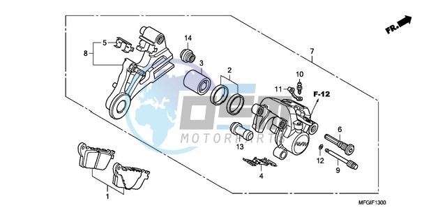 REAR BRAKE CALIPER (CB600F/F3)