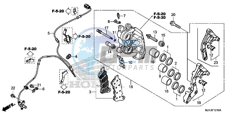 RIGHT FRONT BRAKE CALIPER