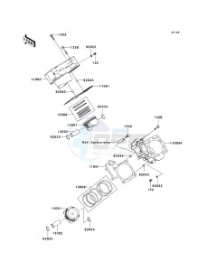 KVF 750 B (BRUTE FORCE 750 4X4I) (B6F-B7FA) B7F drawing CYLINDER_PISTON-- S- -