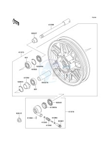 ZG 1200 B [VOYAGER XII] (B15-B17) [VOYAGER XII] drawing FRONT WHEEL