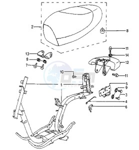 ZENITH N - 50 cc drawing FRAME-SADDLE