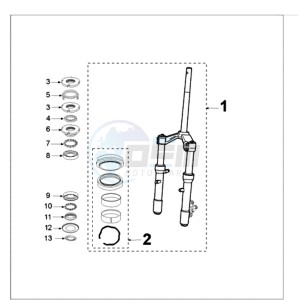 SAT 2 125 drawing FORKS AND STEERING