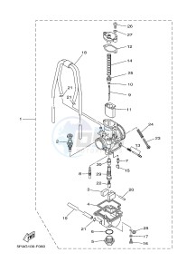 YZ85LW (1SNA 1SNC 1SPA 1SPC) drawing CARBURETOR