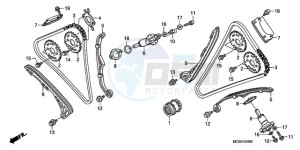 ST1300A9 UK - (E / ABS MKH MME) drawing CAM CHAIN/TENSIONER