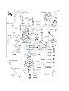 KX 250 L [KX250] (L3) [KX250] drawing CARBURETOR