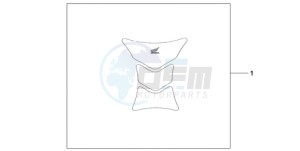 CBR1000RA9 France - (F / ABS CMF REP) drawing TANK PAD