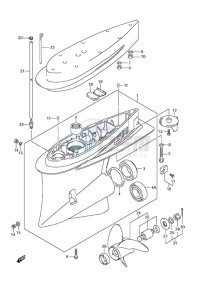 DF 300 drawing Gear Case (C/R)