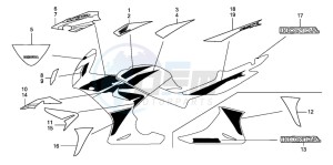 CBR125RW drawing MARK/STRIPE (CBR125RW8)